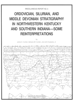 Ordovician, Silurian, and Middle Devonian Stratigraphy in Northwestern Kentucky and Southern Indiana-Some Reinterpretations