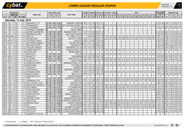 Lower Leagues Regular Coupon 13/07/2019 11:10 1 / 8