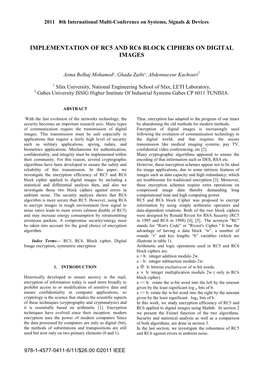 Implementation of Rc5 and Rc6 Block Ciphers on Digital Images