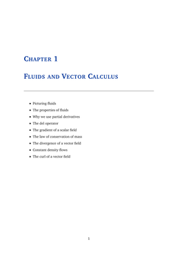 Chapter 1 Fluids and Vector Calculus