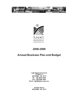 2008-2009 Annual Business Plan and Budget