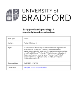 3. Neolithic and Early Bronze Age Leicestershire