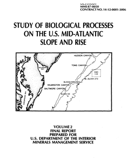 Study of Biological Processes on the U.S. Mid-Atlantic Slope and Rise