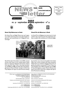 Nr. 9 - September 2002 Septembre - N° 9