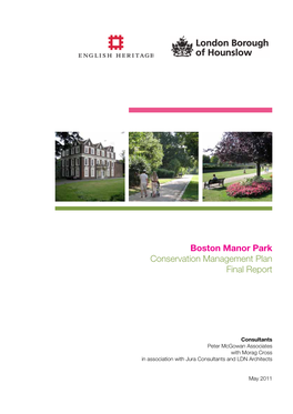 Boston Manor Park Conservation Management Plan Final Report