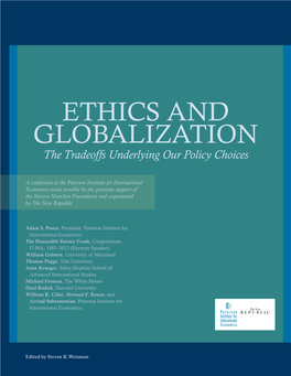Ethics and Globalization the Tradeoffs Underlying Our Policy Choices
