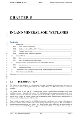 Chapter 5 Inland Mineral Soil Wetlands