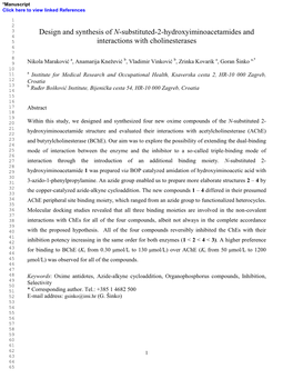 Design and Synthesis of N-Substituted-2