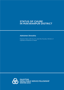 Status of Chure in Makwanpur District