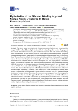 Optimisation of the Filament Winding Approach Using a Newly Developed In-House Uncertainty Model