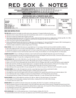 Post-Game Notes 906 Vs. TOR.Indd