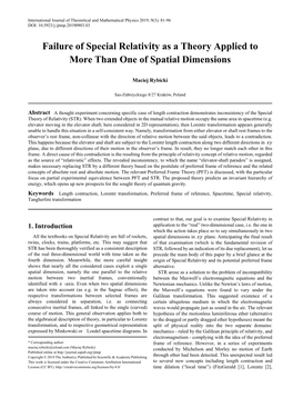 Length Contraction, Lorentz Transformation, Preferred Frame of Reference, Spacetime, Special Relativity, Tangherlini Transformation