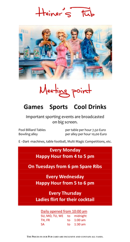 Games Sports Cool Drinks