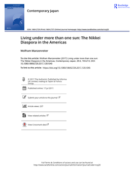 Living Under More Than One Sun: the Nikkei Diaspora in the Americas