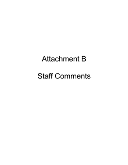 Attachment B Staff Comments