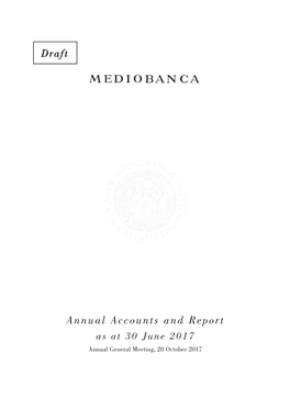 Annual Accounts and Report Draft