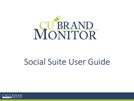 Social Suite User Guide User Guide