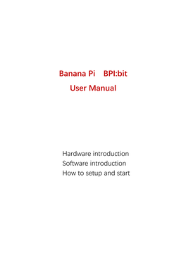 Banana Pi BPI:Bit User Manual