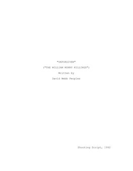 Unforgiven Script (PDF)