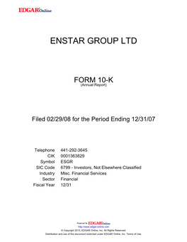 Enstar Group Ltd