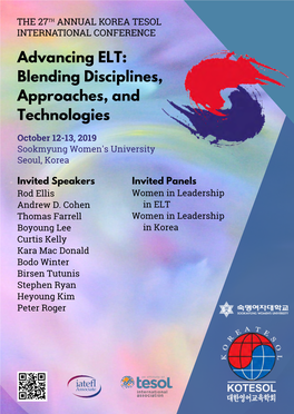 Advancing ELT: Blending Disciplines, Approaches, and Technologies