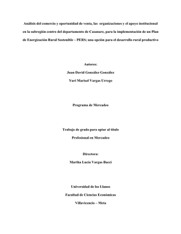 Análisis Del Comercio Y Oportunidad De Venta, Las Organizaciones Y El