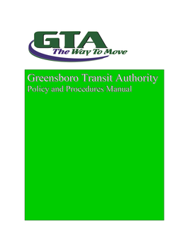 Greensboro Transit Authority Policy and Procedures Manual