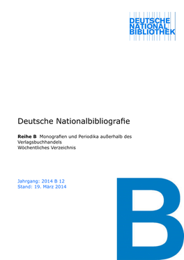 Deutsche Nationalbibliografie 2014 B 12