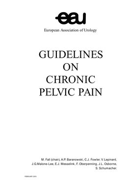 Guidelines on Chronic Pelvic Pain