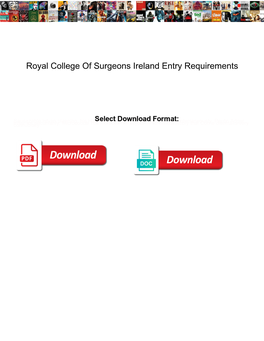 Royal College of Surgeons Ireland Entry Requirements