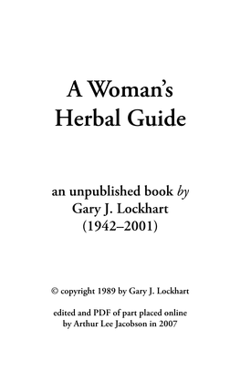 A Woman's Herbal Guide