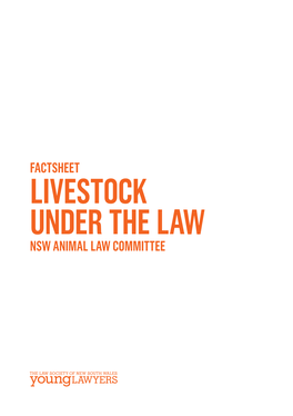 NSWYL Animal Law Factsheet