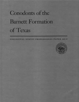 Conodonts of the Barnett Formation of Texas