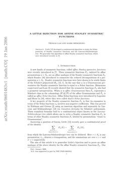 Arxiv:Math/0601483V1 [Math.CO] 19 Jan 2006 Rmwihtelsoxshuznegrte a Ededuced