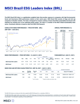 MSCI Brazil ESG Leaders Index (BRL)