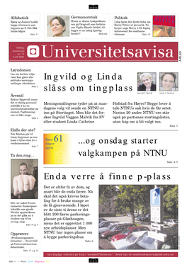 Ingvild Og Linda Slåss Om Tingplass 61 Enda Verre Å Finne P-Plass