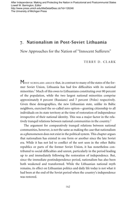 7. Nationalism in Post-Soviet Lithuania