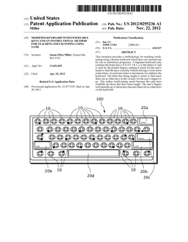 (19) United States (12) Patent Application Publication (10) Pub