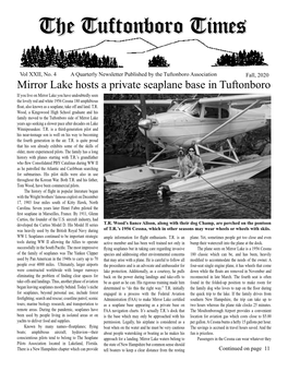 Mirror Lake Hosts a Private Seaplane Base in Tuftonboro