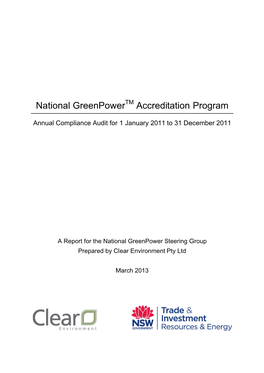 Greenpower 2011 Annual Audit Report FINAL.Pdf