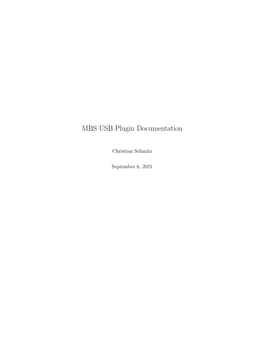 MBS USB Plugin Documentation