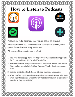 How to Listen to Podcasts