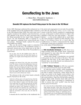 Genuflecting to the Jews