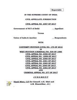 Reportable in the SUPREME COURT of INDIA CIVIL