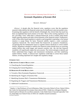 Systematic Regulation of Systemic Risk