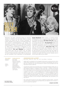 BILLY WILDER DU 10 AU 30 JUIN 2020 - N°N°28 41