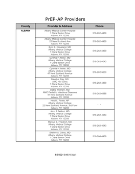 Prep-AP Providers