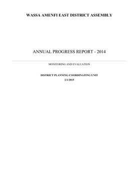 Annual Progress Report - 2014