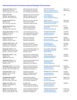 Combined Race Schedule