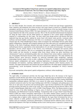 Reviewed Paper Assessment of Metropolitan